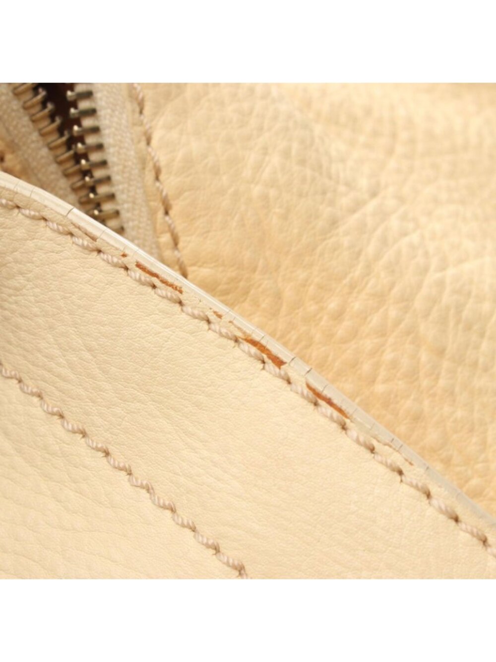 Celine Handbag Macadam Cream Leather Triomphe - Picture 6 of 11